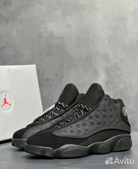 Кроссовки Nike air jordan 13 retro black cat