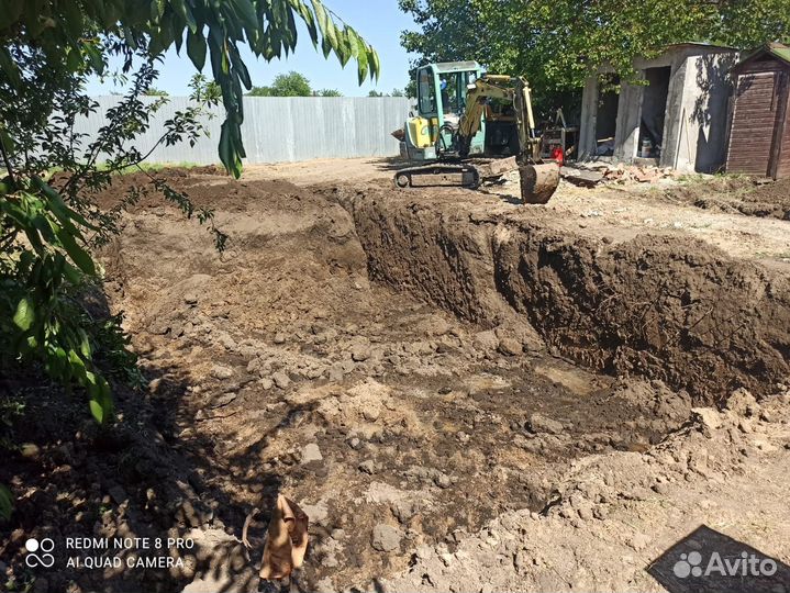 Услуги мини-экскаватора