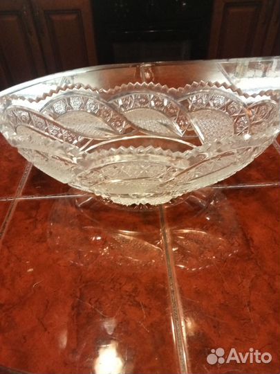 Ваза для фруктов хрусталь