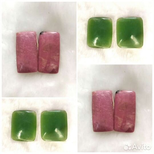Нефрит/Родонит/Кабашоны