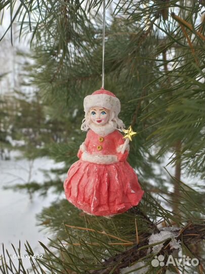 Ватные елочные игрушки