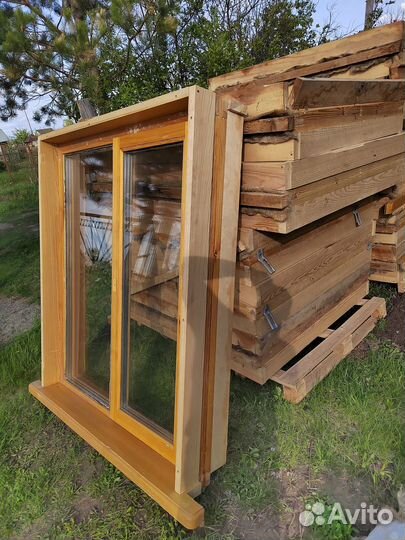 Деревянные оконные блоки из массива дуба