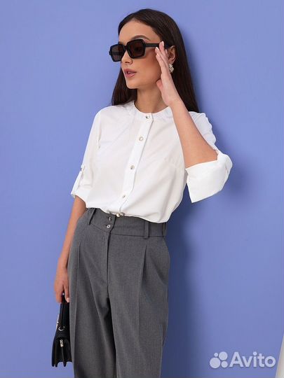 Рубашка женская без воротника