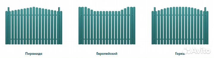 Штакетник металлический для забора, ворот, калиток