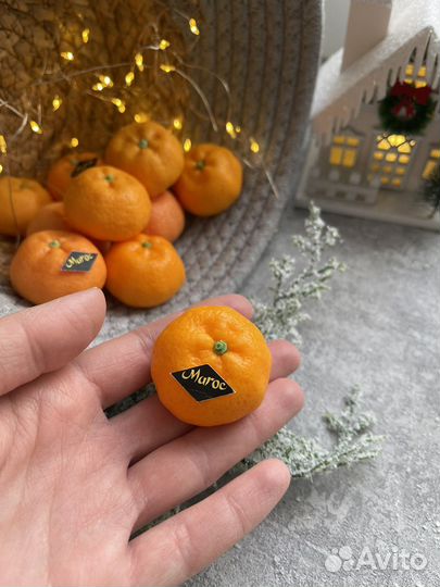 Мандарин мыло ручной работы новый год