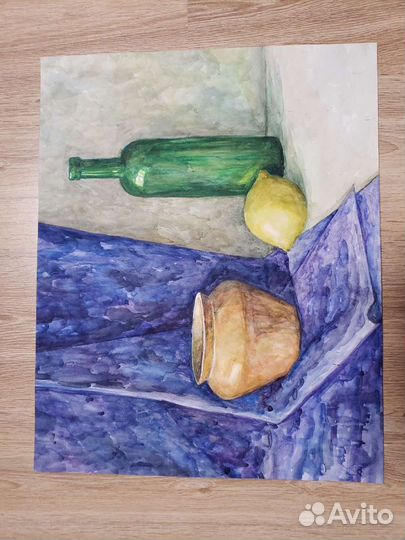 Натюрморт много работ (внутри)