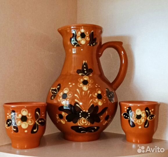 Керамический набор для напитков, винтаж