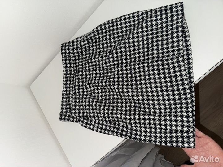 Твидовый черно-белый костюм