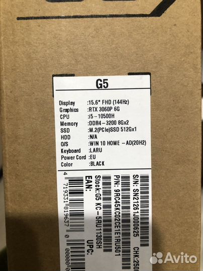 Ноутбук Gigabyte g5