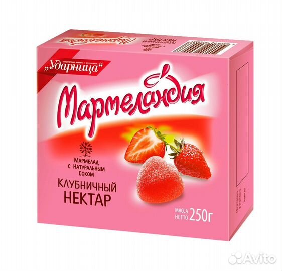 Мармеландия Ударница Клубничный нектар 250г