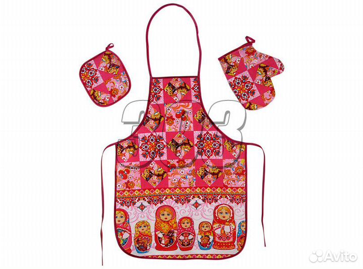 Кухонный набор Матрёшка на розовом 3-х пре (38923)
