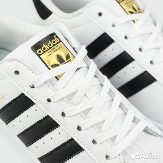 Кроссовки Adidas SuperStar White / Black Str