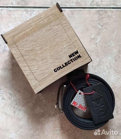 Мужской кожаный ремень для брюк и джинс.Новый