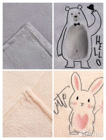 Пледы велсофт 90х100 см