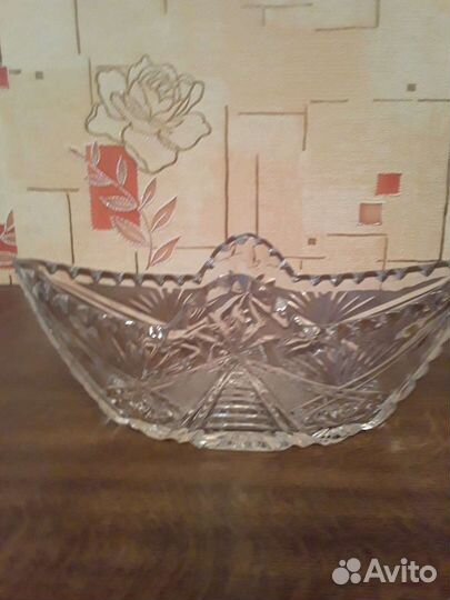 Хрустальная ваза. Для фруктов, салата
