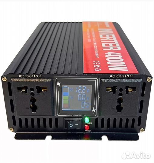 Инвертор преобразователь 12v-220v/4000W