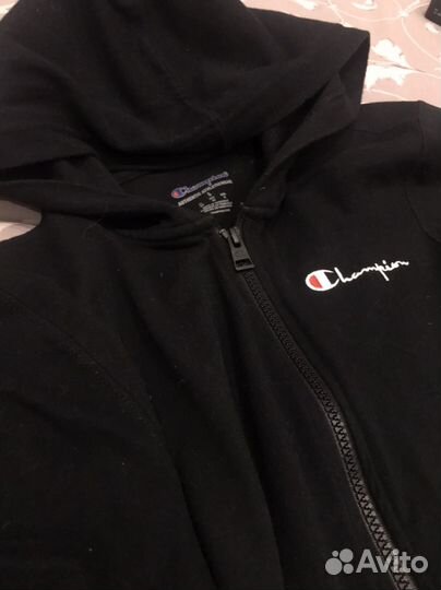 Зип худи champion черный оригинал