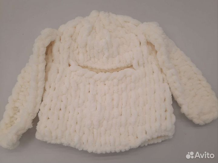 Балаклава вязаная с ушками