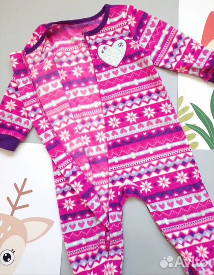 Флисовый комбинезон для девочки 74