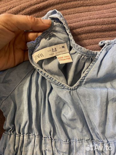 Джинсовое платье на девочку zara