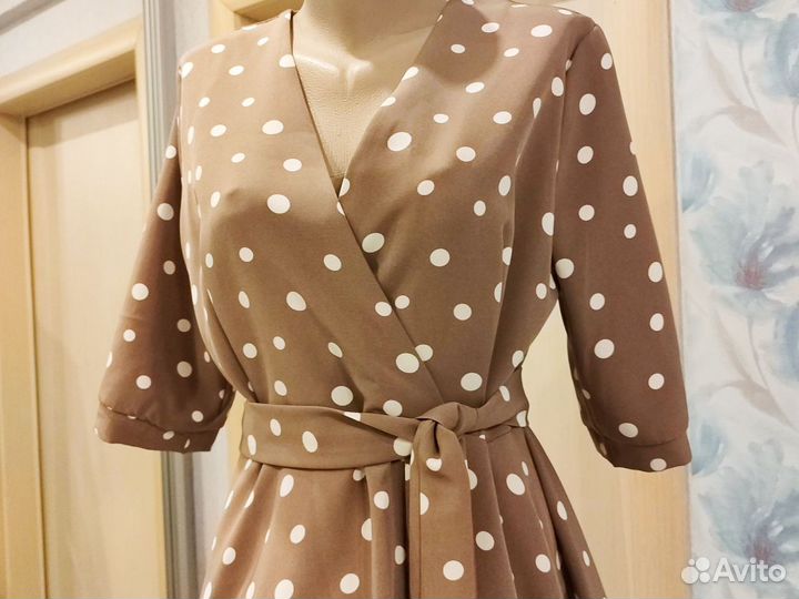 Платье в горошек 50 52