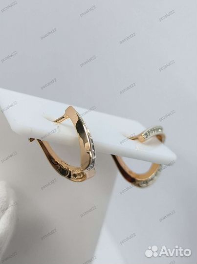 Женские серьги 16*16. Медицинская сталь