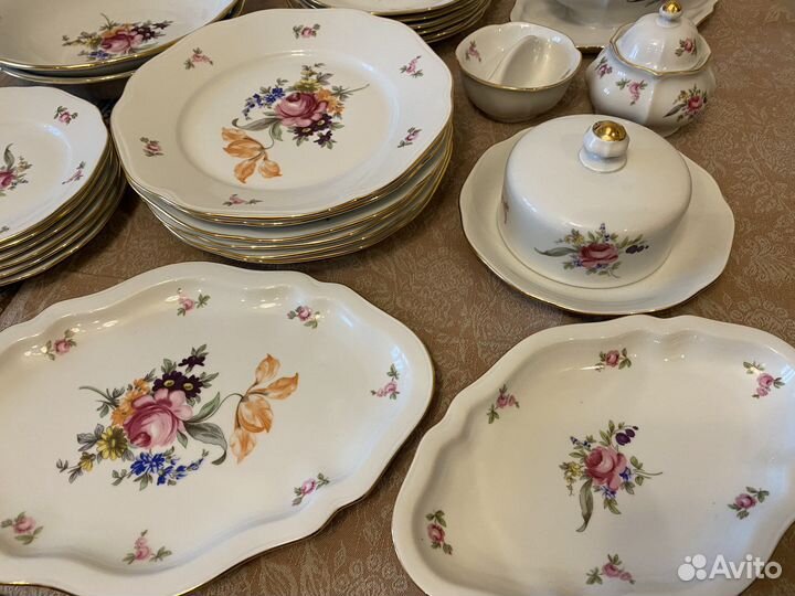 Сервиз столовый Мейсенский букет Bohemia
