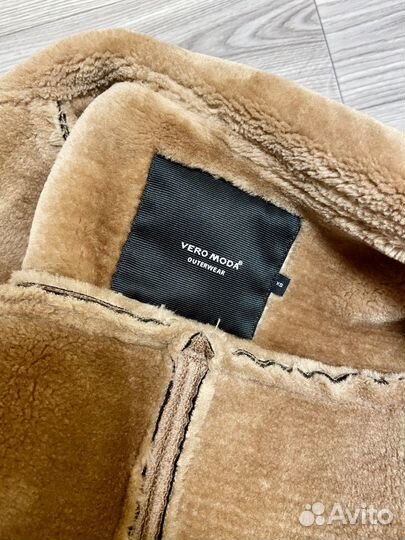 Дубленка женская XS коричневая