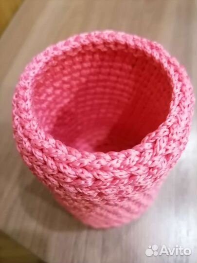 Вязаная Корзинка-стаканчик