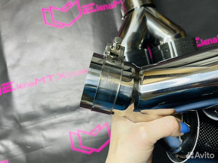 Насадки Акрапович хром направленные