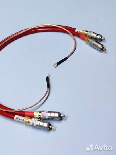Кабель для фонокоректора 2Rca-2Rca с заземлением