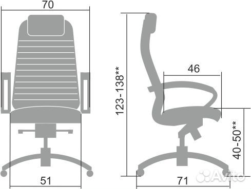 Кресло руководителя Самурай Samurai KL-1.04 бежев