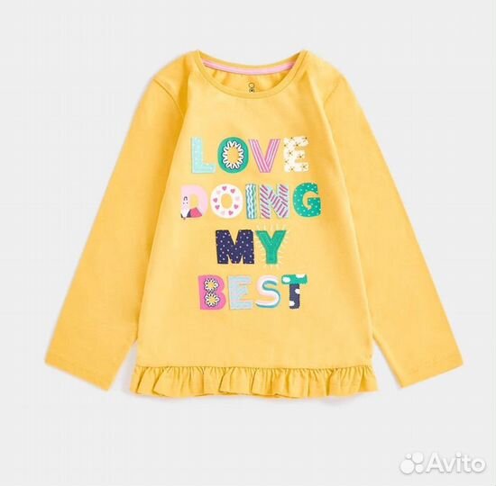 Лонгслив для девочки mothercare