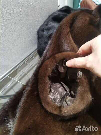 Шуба норковая с капюшоном