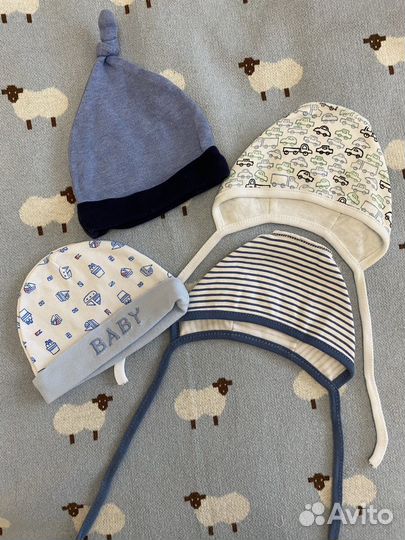 Шапки для новорожденного, чепчики