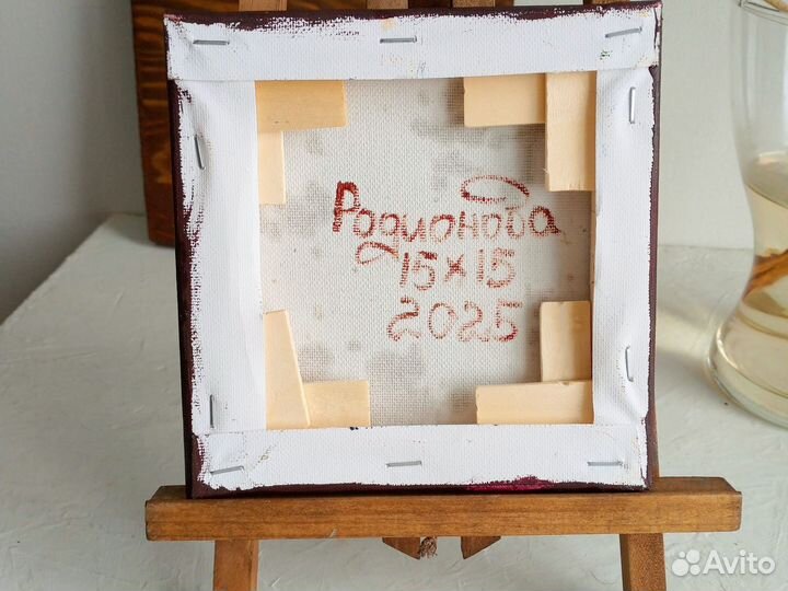 Картина маслом зимний вечер