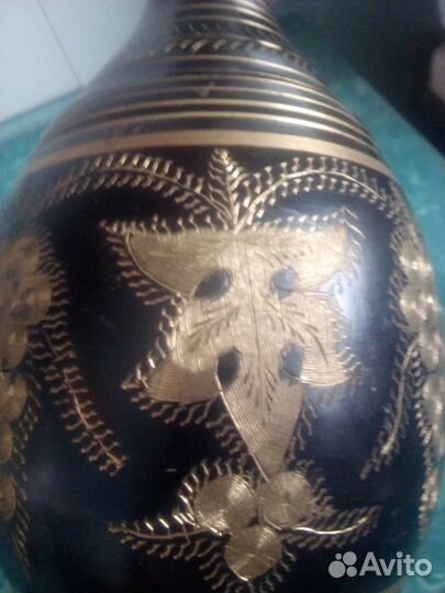 Ваза латунь или бронза резная из СССР