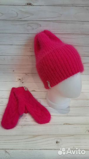 Шапка из пуха норки вязаная