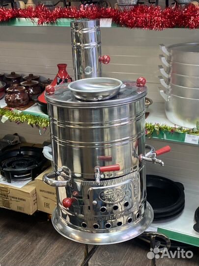 Самовар Турецкий 5 литров два крана Zarifis