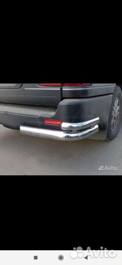 Защита заднего бампера toyta land cruser 100