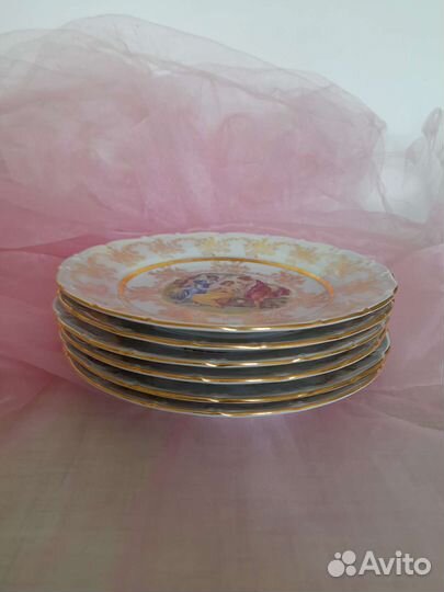 Тарелки д19см, Мадонна, фарфор, перламутр, Чехия