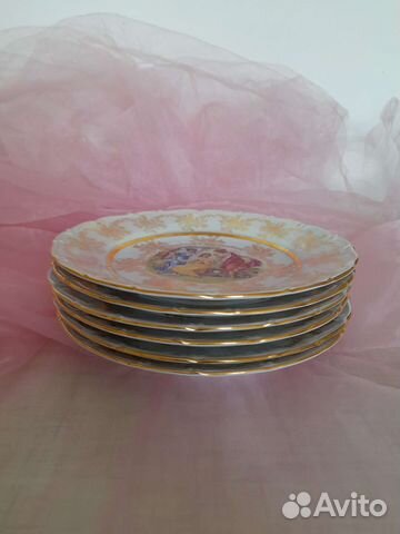 Тарелки д19см, Мадонна, фарфор, перламутр, Чехия