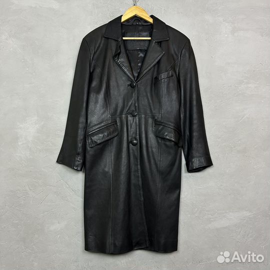 Fendi Maglia Vintage Learher Кожаный Тренч Плащ