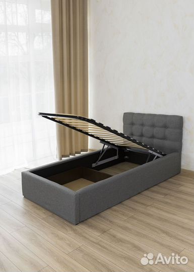 Кровать 80х200 с подъемным механизмом рогожка