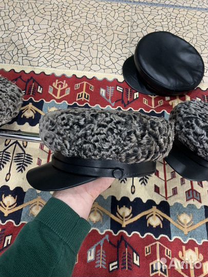 Картузы из Каракуля и Кожи