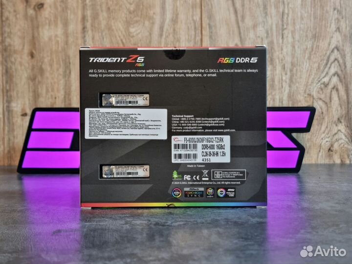 DDR5 32GB (16GBx2) G.Skill Trident Z5 RGB 6000