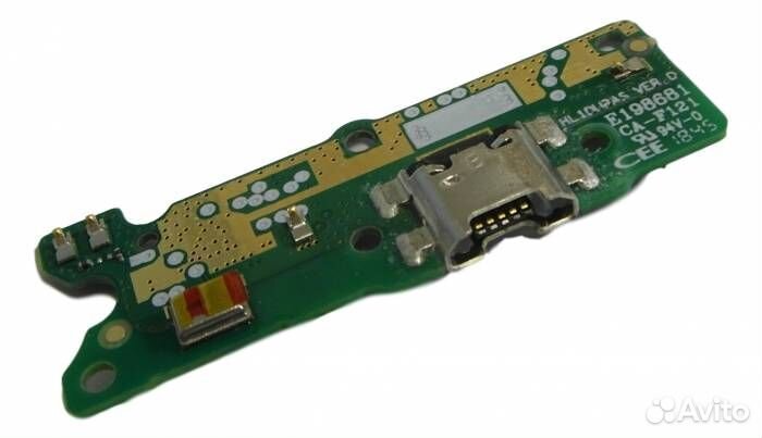 Шлейф Honor 7A/Y5 Prime 2018 (плата) + разъем заря