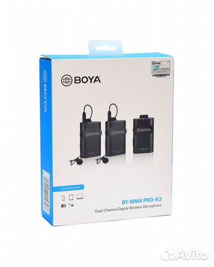 Микрофон петличный boya BY-WM4 PRO K2, черный