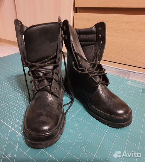 Черные берцы кожаные