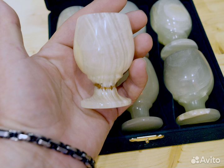 Рюмки ручной работы из натурального камня Оникс